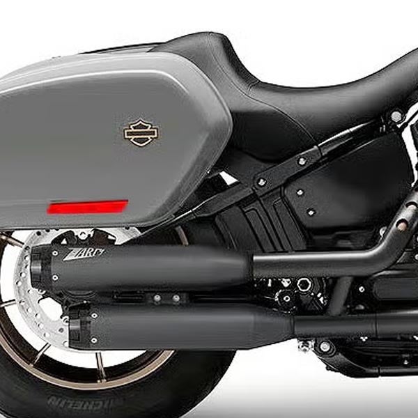 M8ソフテイル オーバーラップ 2in2 スリップオンマフラー マットブラック ZARD