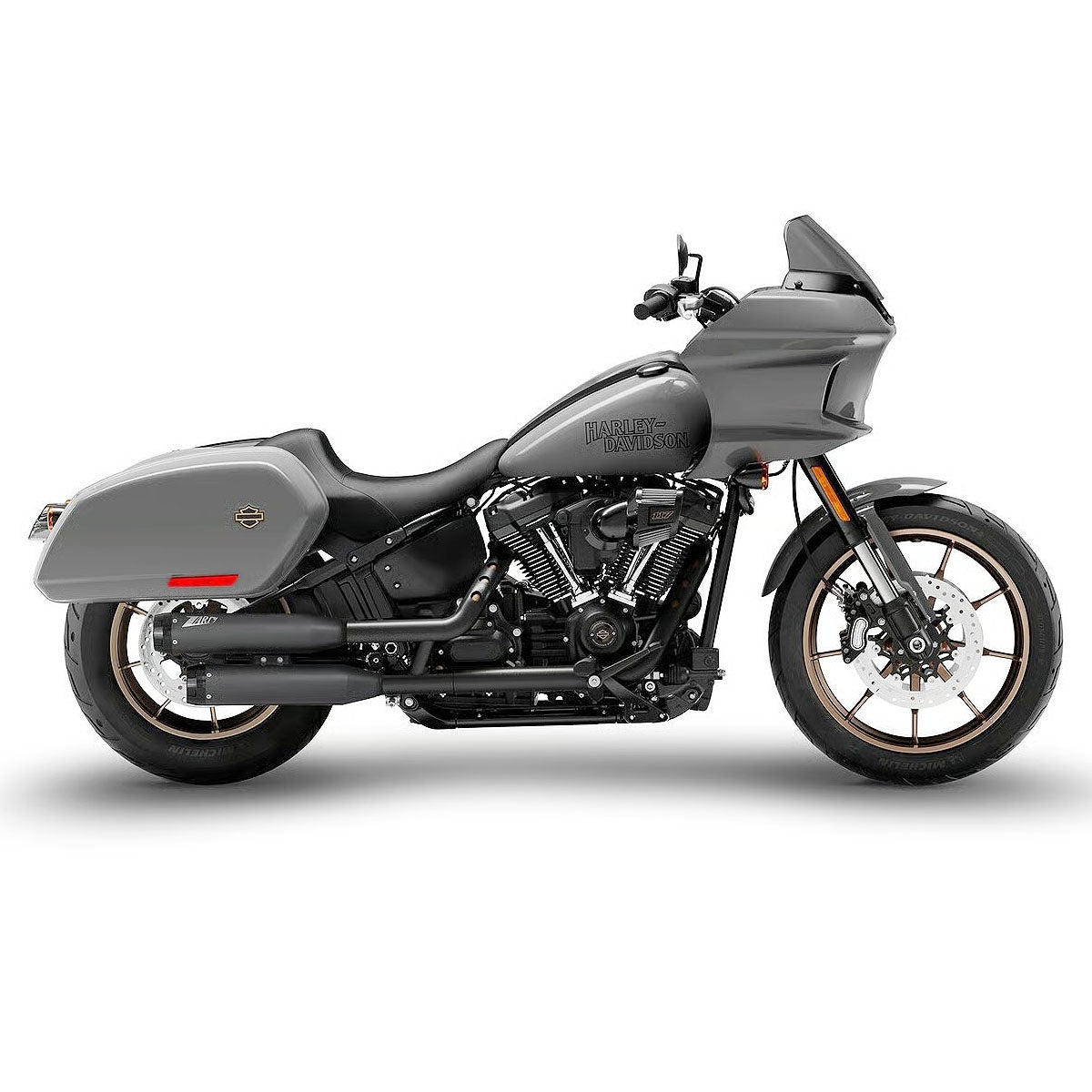 M8ソフテイル オーバーラップ 2in2 スリップオンマフラー マットブラック ZARD 2