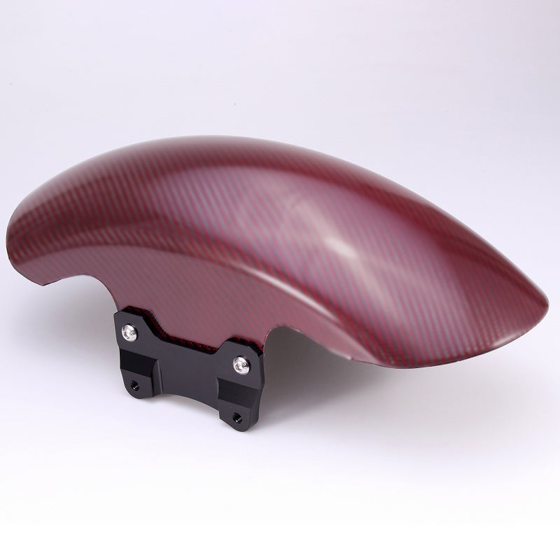 ドライカーボン ショートフロントフェンダー (レッド/艶消し/ブラック)