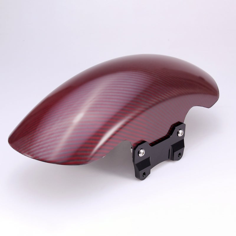 ドライカーボン ショートフロントフェンダー (レッド/艶消し/ブラック)1