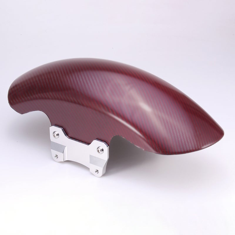 ドライカーボン ショートフロントフェンダー (レッド/艶消し/シルバー)