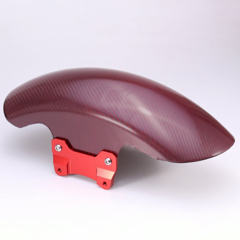 ドライカーボン ショートフロントフェンダー (レッド/艶消し/レッド)