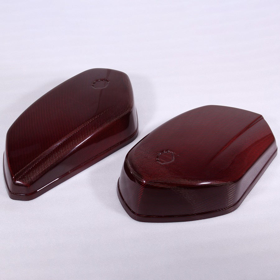 ドライカーボン・サドルバッグカバー (レッド/艶有り)
