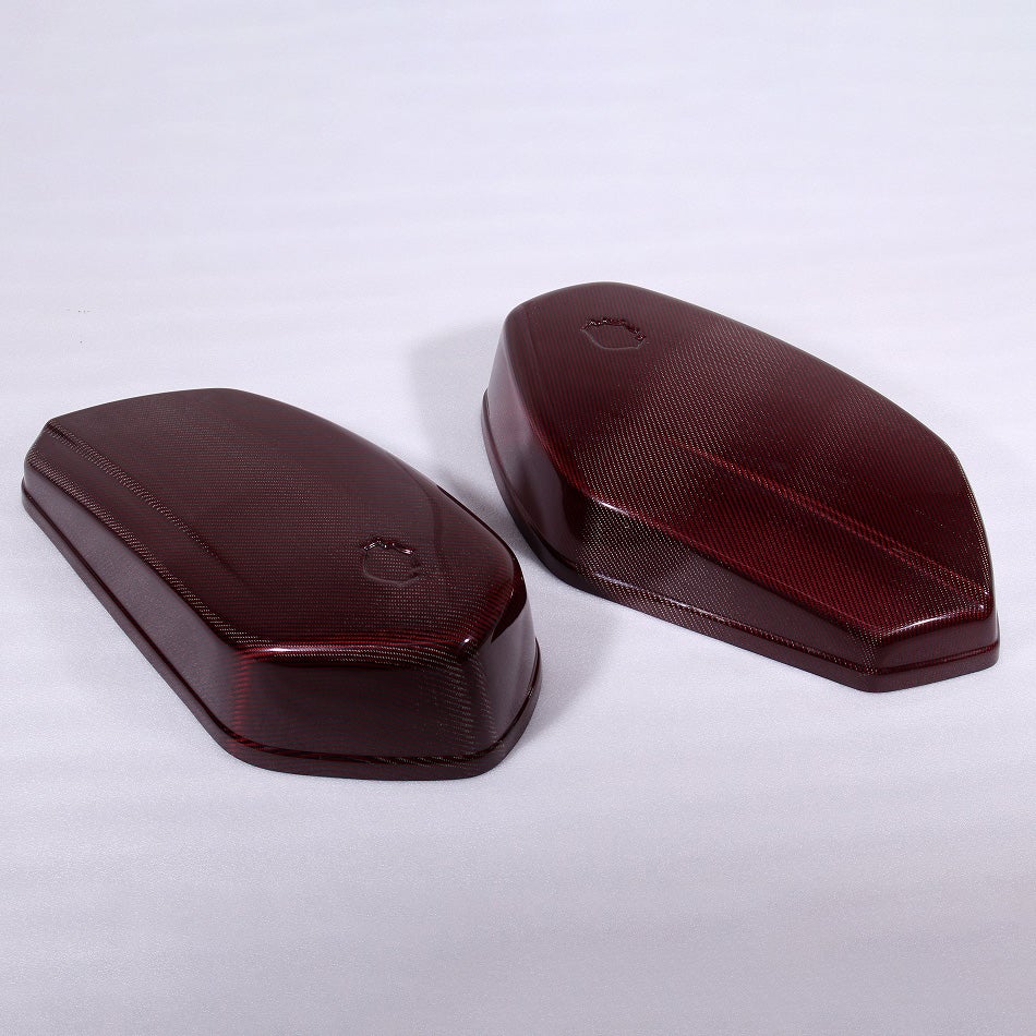 ドライカーボン・サドルバッグカバー (レッド/艶有り)1
