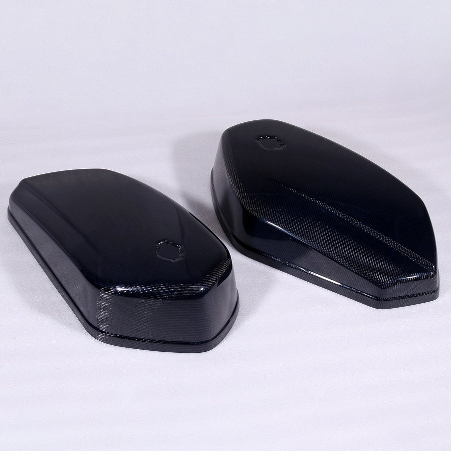 ドライカーボン・サドルバッグカバー (ブルー/艶有り)1