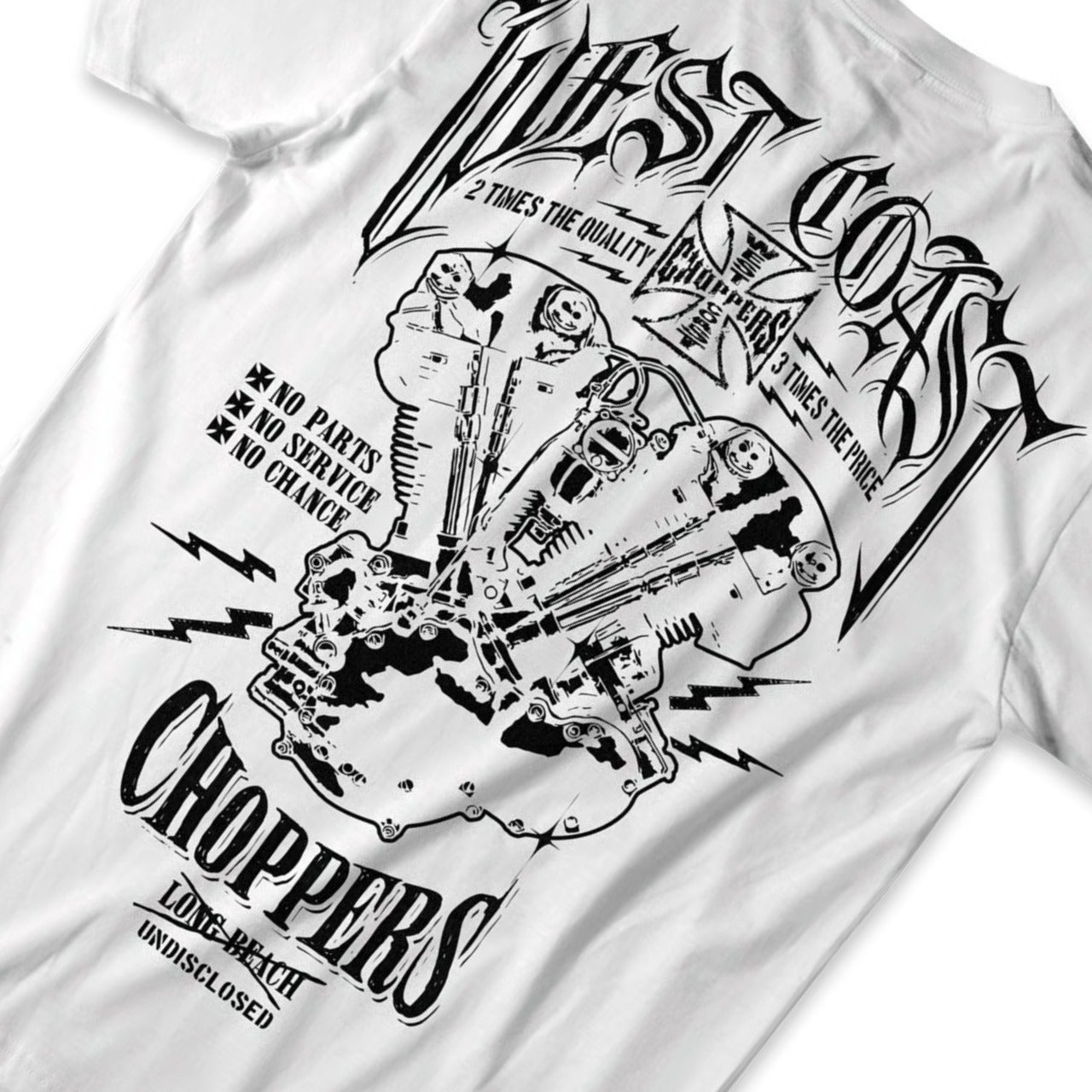 タンクロゴ Tシャツ ホワイト WEST COAST CHOPPERS |ハーレーパーツ