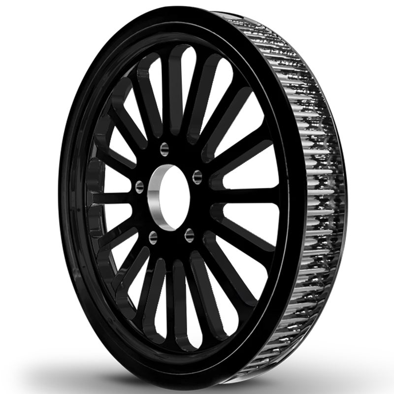 SUPER SPOKE プーリー 66TH x 1インチ幅 (オールブラック)