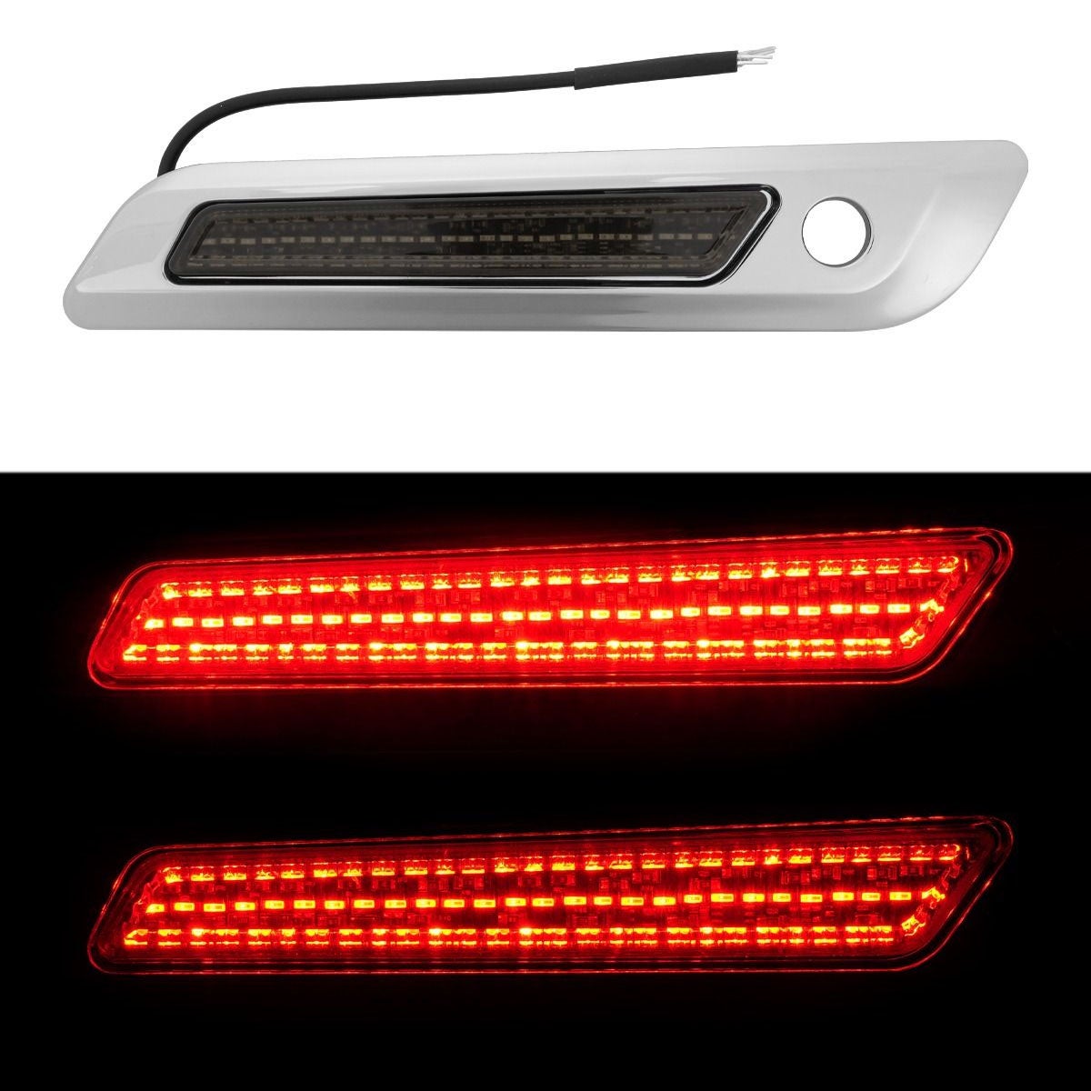 2024以降ツーリング LED サドルバッッグラッチカバー クローム/スモークレンズ HogWorkz （ホグワークズ） 3