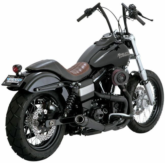 Roland Sands Design　スラント　2-into-1　ブラック カーボンOPS '06以降ダイナ-01