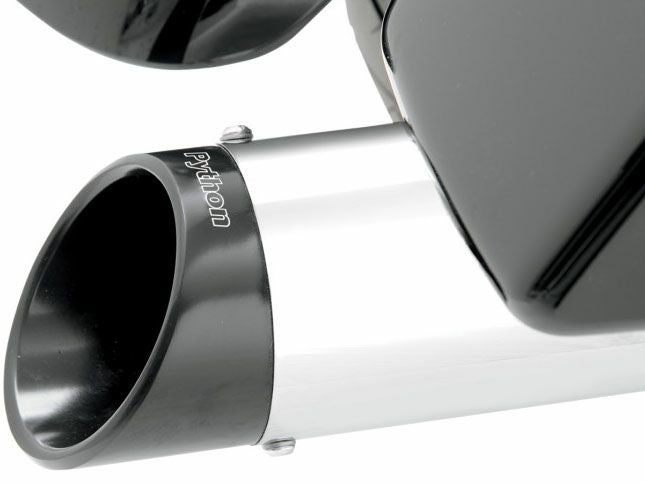 Python　4インチスリップオンマフラー　ブラックビレットエンドキャップ-03