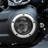 2019以降 ソフテイル カーボンインサート シースルー ダービーカバー シルバー