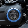 2019以降 ソフテイル カーボンインサート シースルー ダービーカバー ブルー