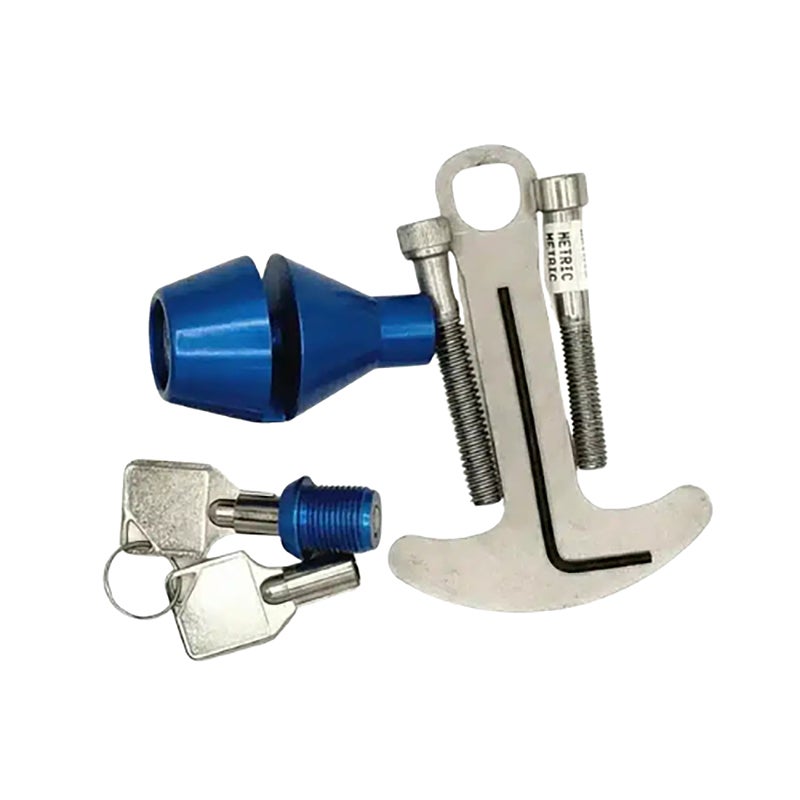 ハーレー用ヘルメットロック (ブルー) 