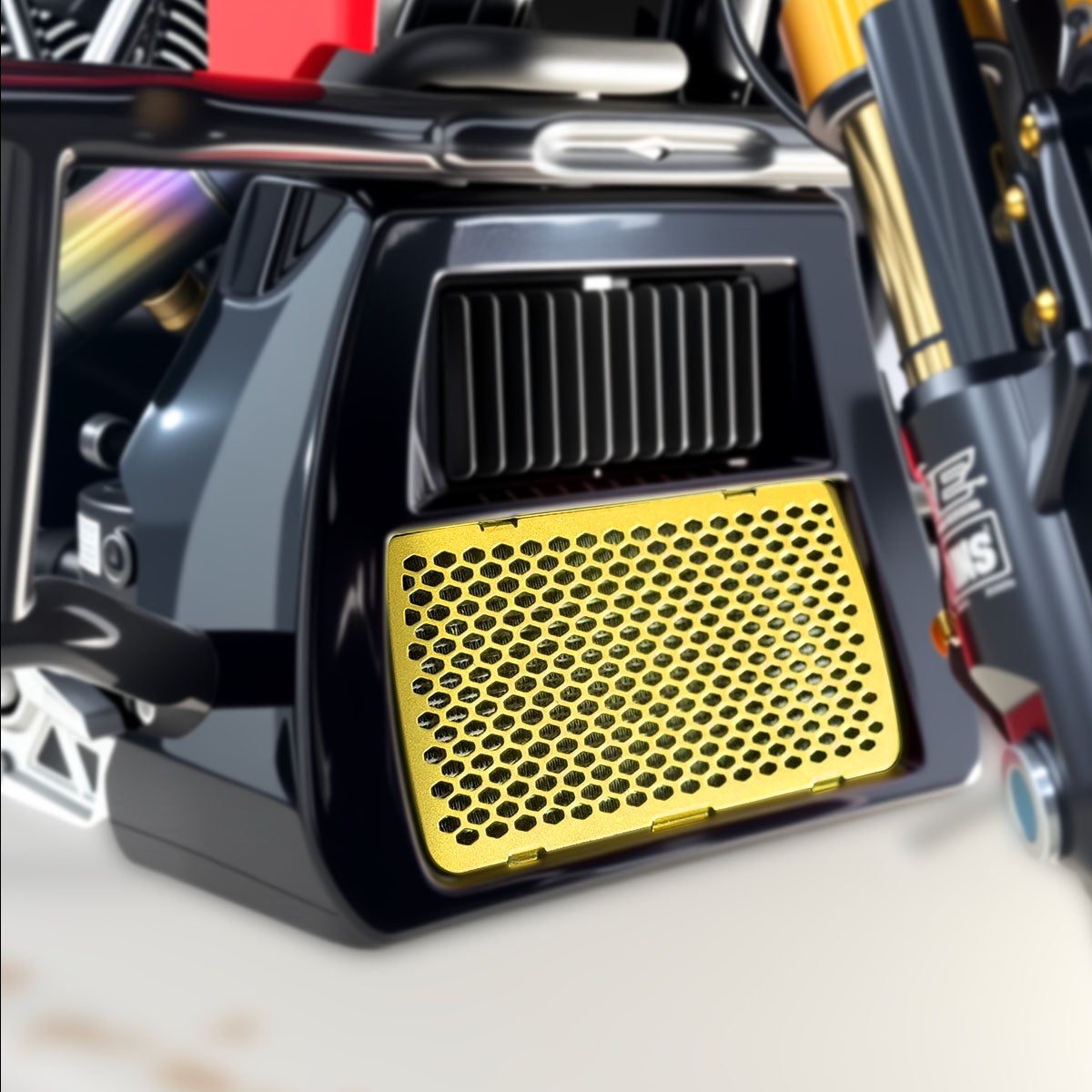 オイルクーラー カバー プロテクションガード ゴールド