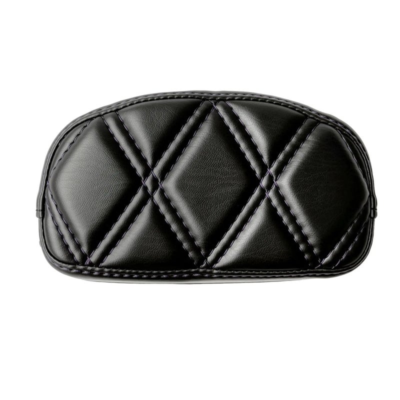 クラブスタイル ミニシーシーバー用 バックレストパッド ブラックダブルダイアモンドステッチ