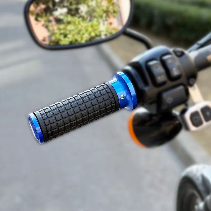 2025以降 ツーリング、ソフテイル MXスタイル カーボンインサート グリップ ブルー