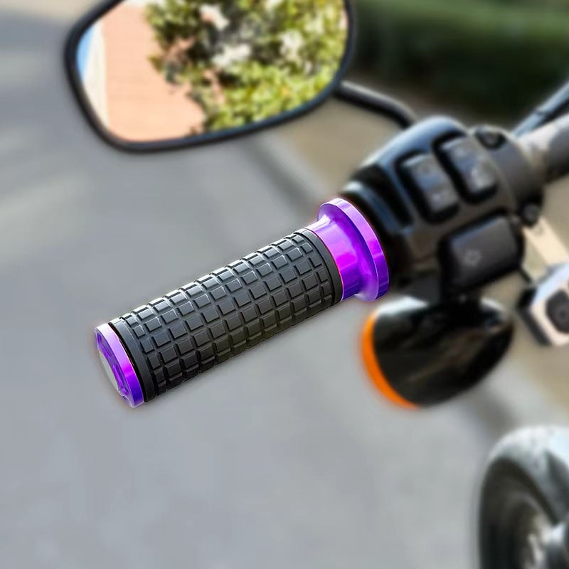 電子制御スロットル用 MXスタイル カーボンインサート グリップ パープル