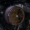 ラウンド・エアクリーナーカバー ハニカム (ブラッククローム)