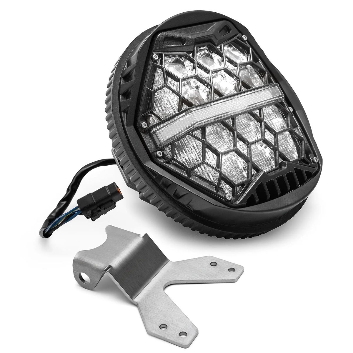 ハニカムデザイン 5.75インチ LEDヘッドライト7