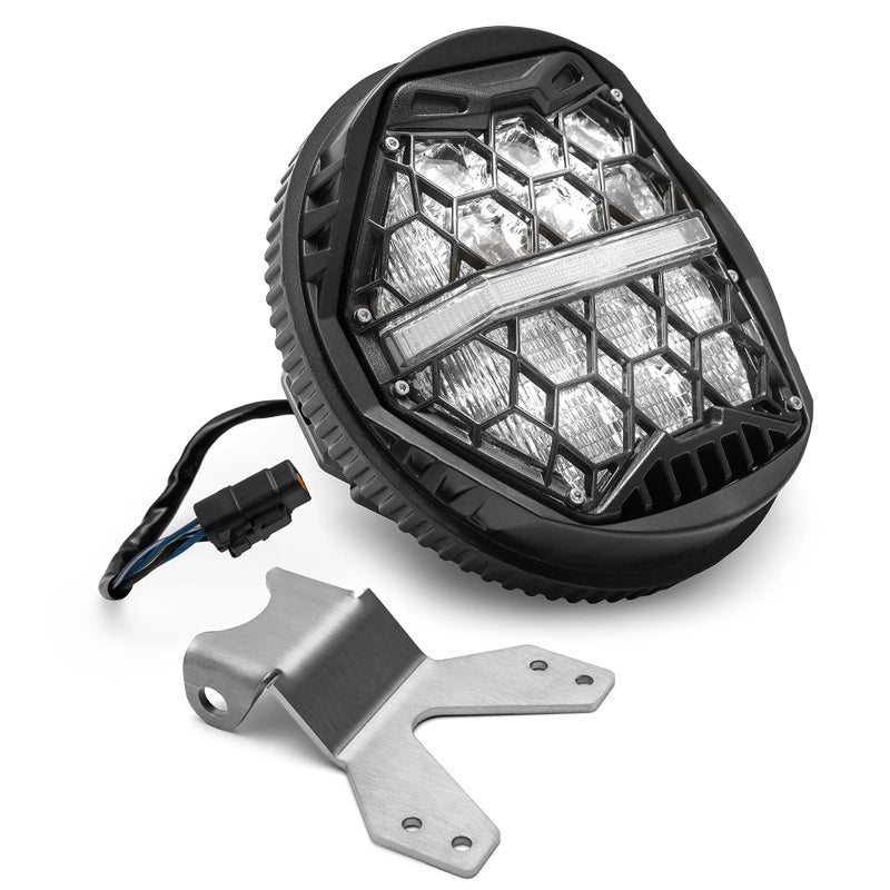 ハニカムデザイン 5.75インチ LEDヘッドライト7
