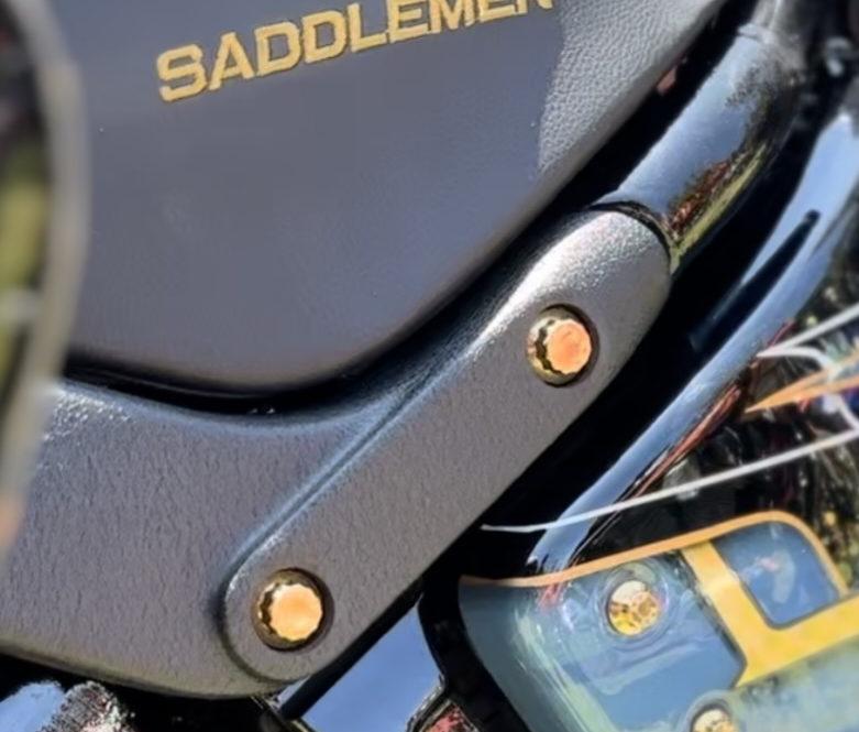 2018以降 M8ソフテイル フェンダーストラット フレーム部分 ARPボルトキット ゴールド BAMCO MOTORSPORTS 01