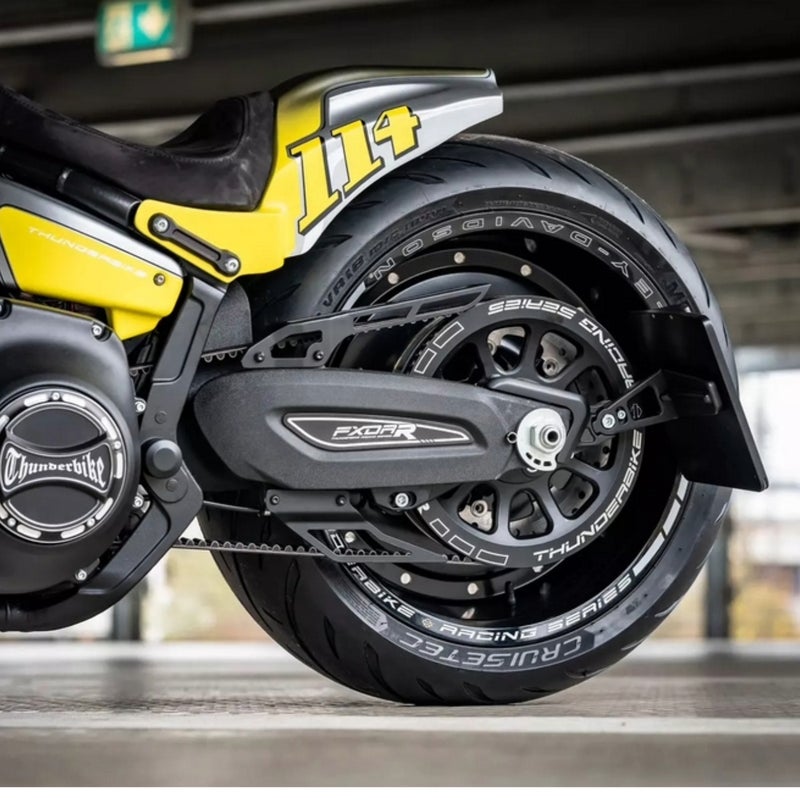 Thunderbike Medium Pro Alu サイドナンバープレートブラケット マットブラック FXDRS.1