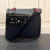 エンズクオイオ Rev Rap レザーサドルバッグ 16.5L ナイトスター 左側 ゴールドステッチ ロック付き デタッチャブル 3