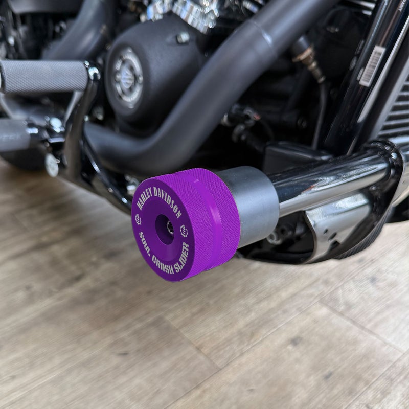 フラットアウト クラッシュバー用 スライダー 2個セット パープルアルマイト SOUL