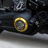 クリアビュー ダービーカバー (ゴールド) M8ソフテイル4