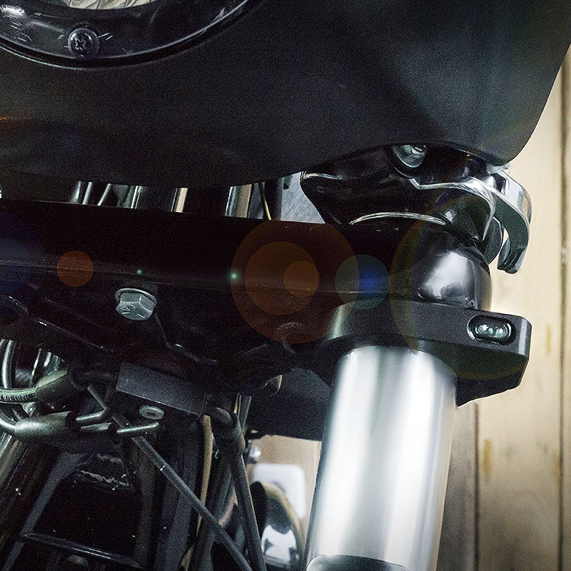 ZCライン マイクロ 49mm フロントフォークウィンカー ブラック ハインツバイク