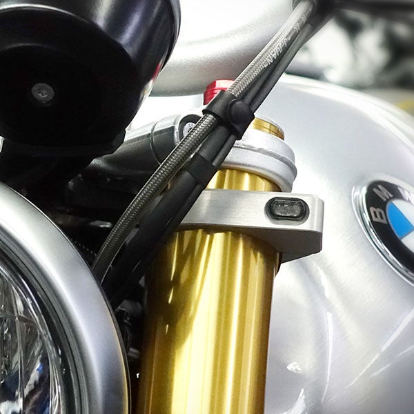 ZCライン マイクロ 49mm フロントフォークウィンカー シルバー ハインツバイク