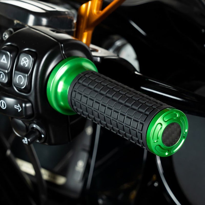 MXスタイル ハンドグリップ (グリーン) 電子制御スロットル用