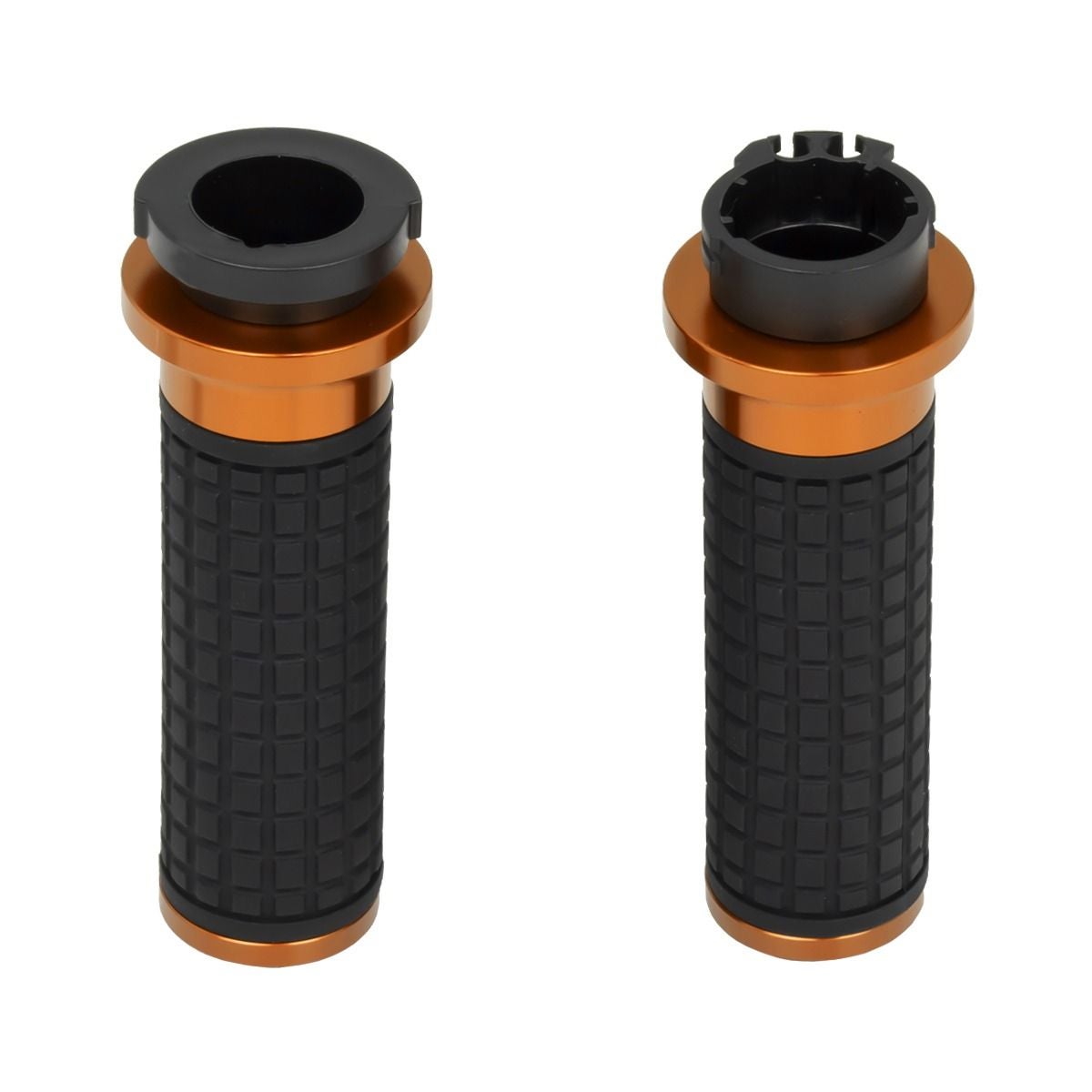 MXスタイル ハンドグリップ (オレンジ) ケーブルスロットル用2