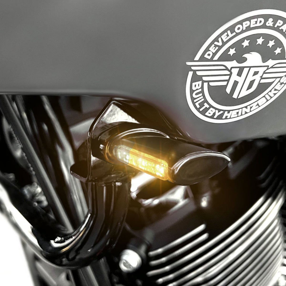 FXLRST　ST クラシック フロントウィンカー ポジションライト付き グロスブラック ハインツバイク