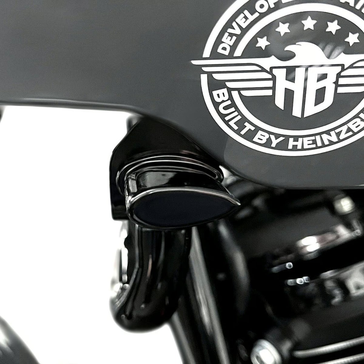 FXLRST　ST クラシック フロントウィンカー ポジションライト付き グロスブラック ハインツバイク 3