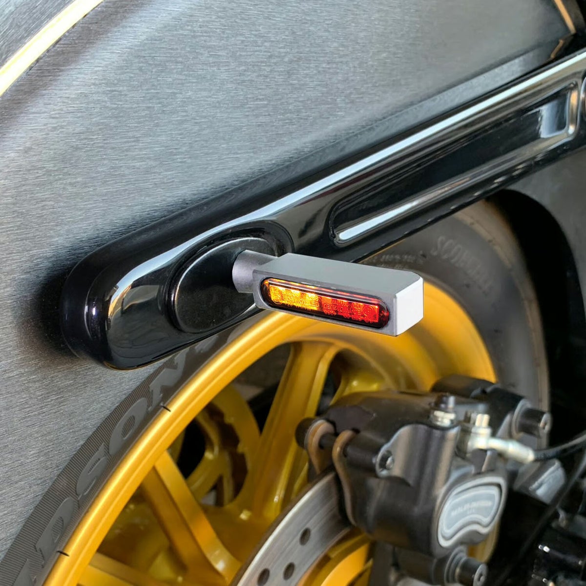 ブロックライン テールライト一体型 ウィンカー クローム ハインツバイク