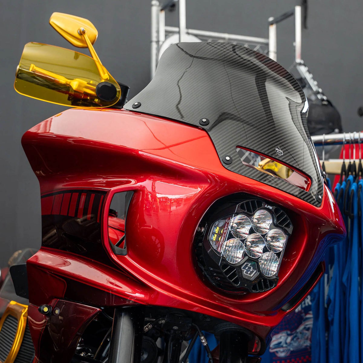 ローライダーST カーボンファイバー・フレアウィンドシールド 8インチ3