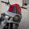 S-RT ミニフェアリング用 フレアウィンドシールド 12.5インチ (レッド)1