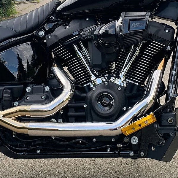M8 ソフテイル 2in1 フルエキゾーストマフラー用 ヒートシールド ポリッシュ MALPARIDOS（マルパリドス） 2