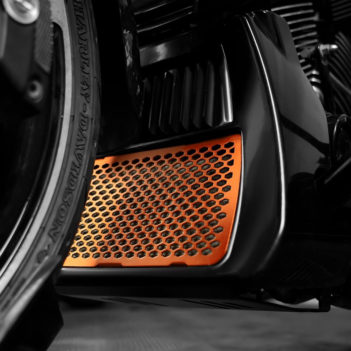アルミラジエターコアガード (オレンジ)