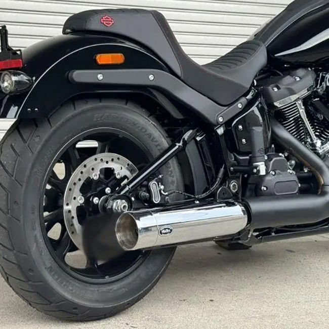 ショート・スリップオンマフラー ラウンドカット (クローム)