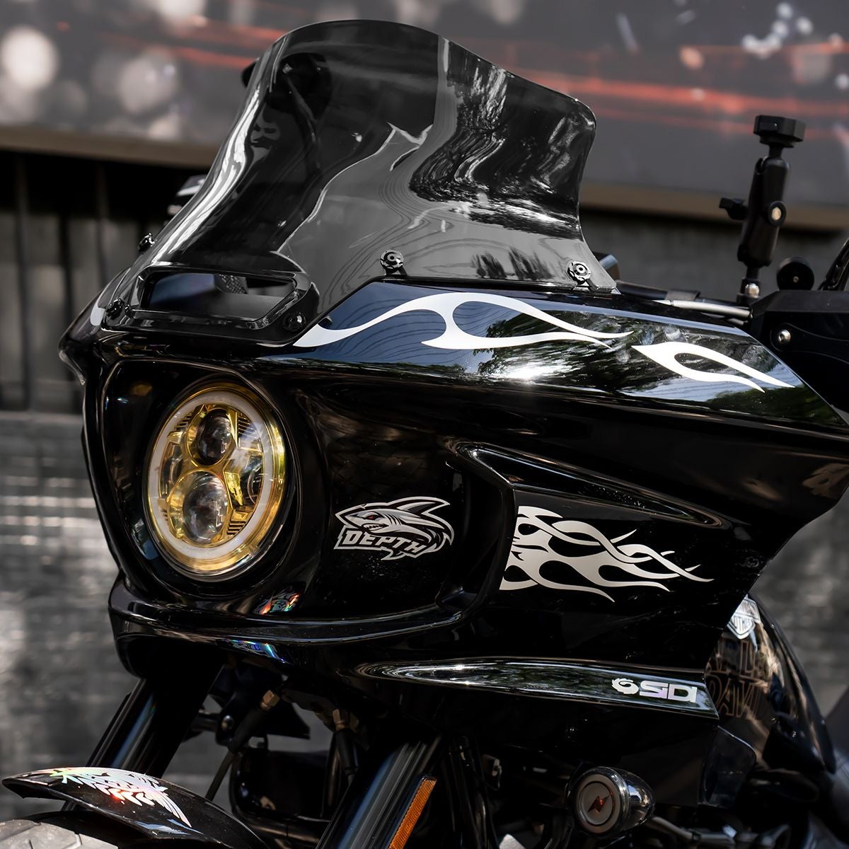 ローライダーST ウィンドシールド 8インチ (スモーク)2