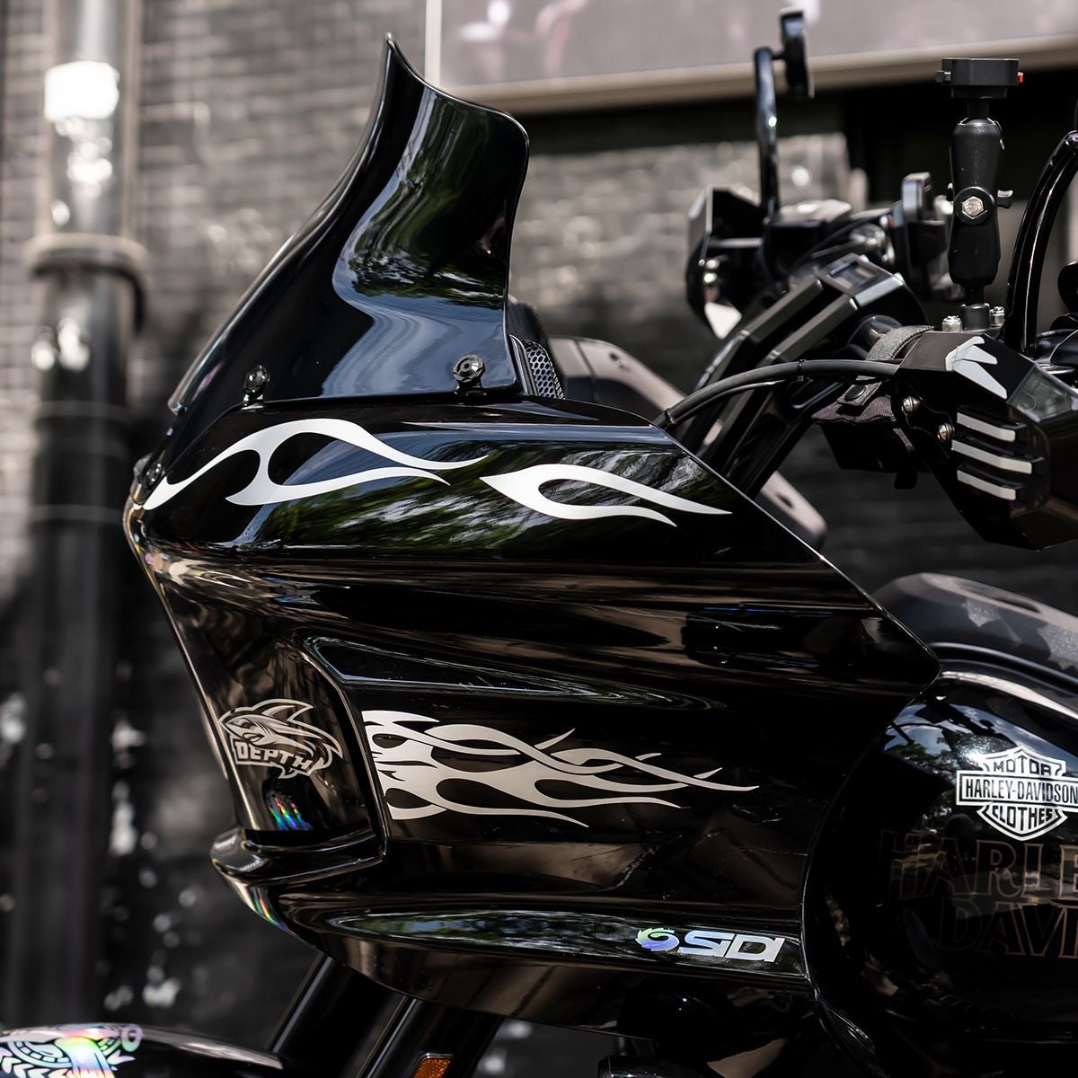 ローライダーST ウィンドシールド 8インチ (ダークスモーク)2