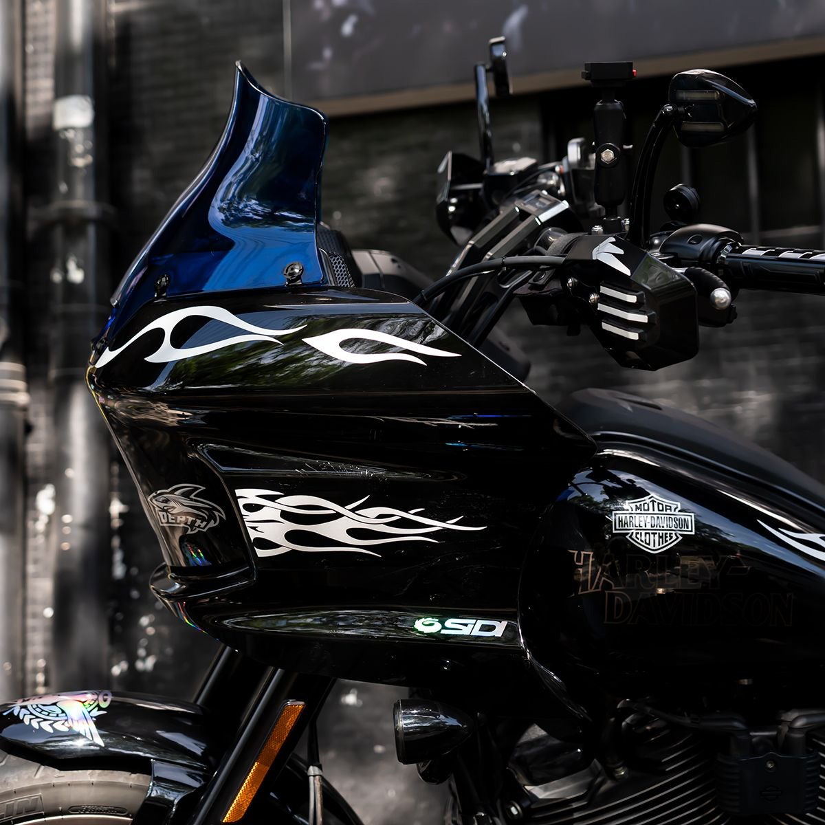ローライダーST ウィンドシールド 8インチ (ブルー)4