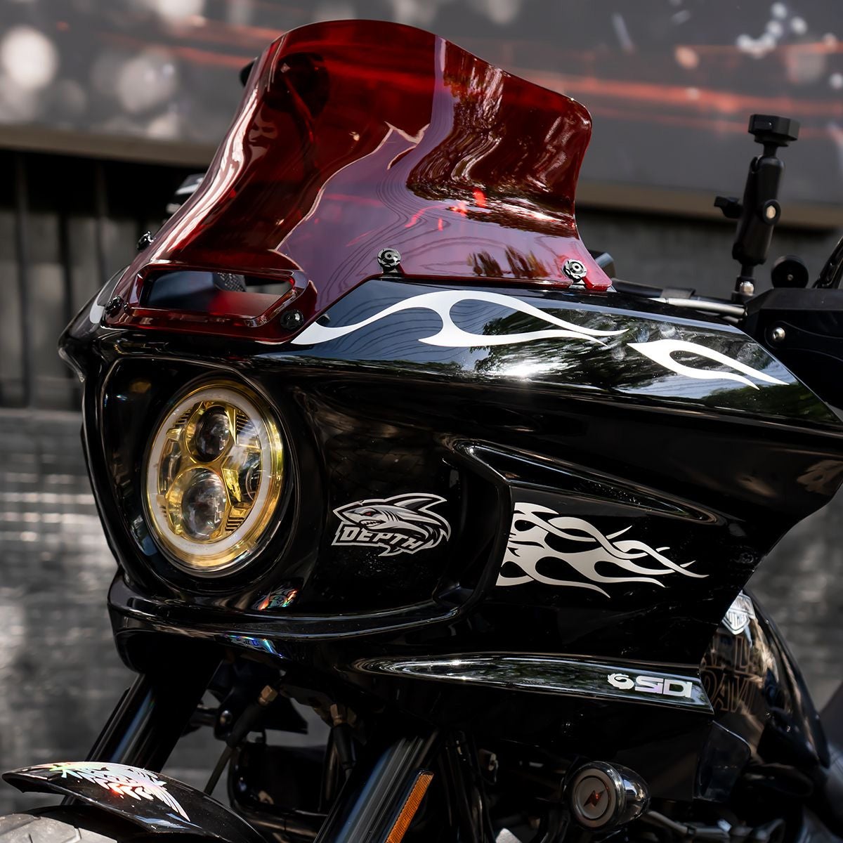 ローライダーST ウィンドシールド 8インチ (レッド)2