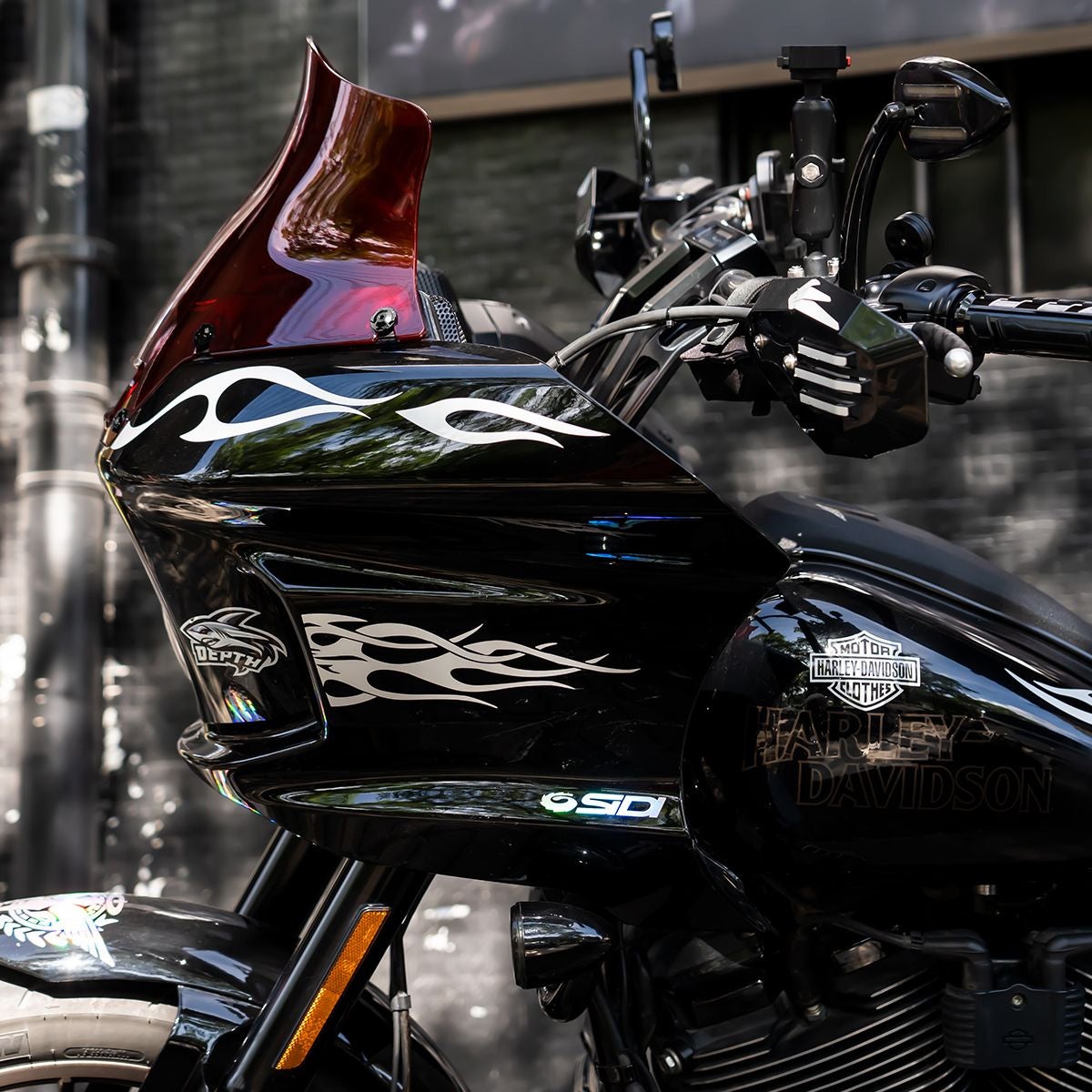 ローライダーST ウィンドシールド 8インチ (レッド)4