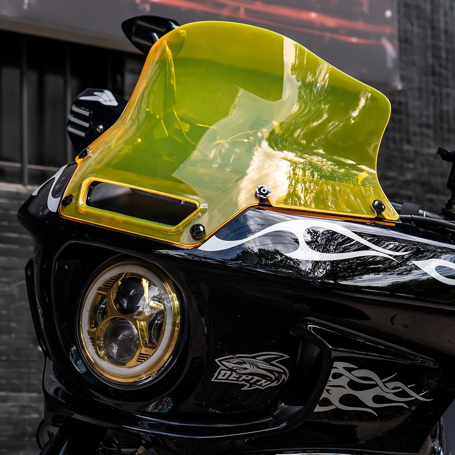 ローライダーST ウィンドシールド 8インチ (イエロー)