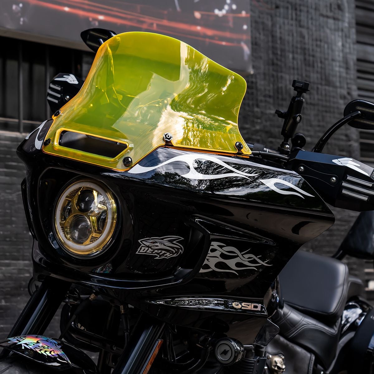 ローライダーST ウィンドシールド 8インチ (イエロー)2