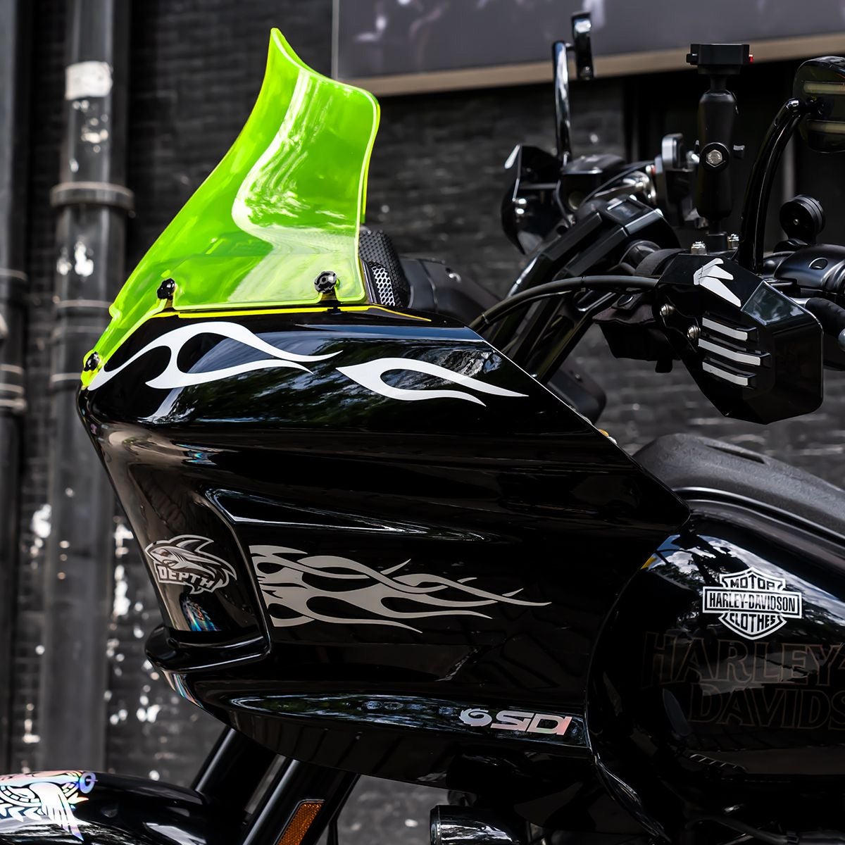 ローライダーST ウィンドシールド 8インチ (グリーン)4