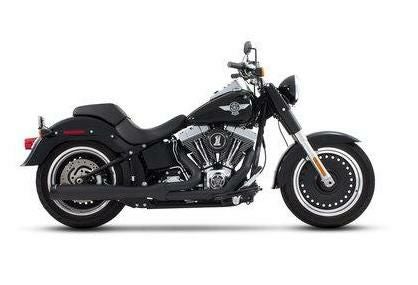 ラインハート（RINEHART）　SOFTAIL用　2-in-1 フルエキ・マフラー ブラック (ブラックエンド)-01